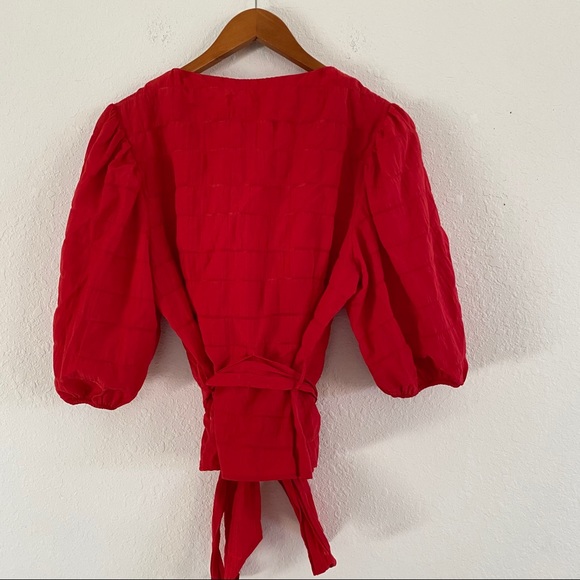 H&M Red Bubble 3/4 Sleeve Size 14 - Picture 3 of 5